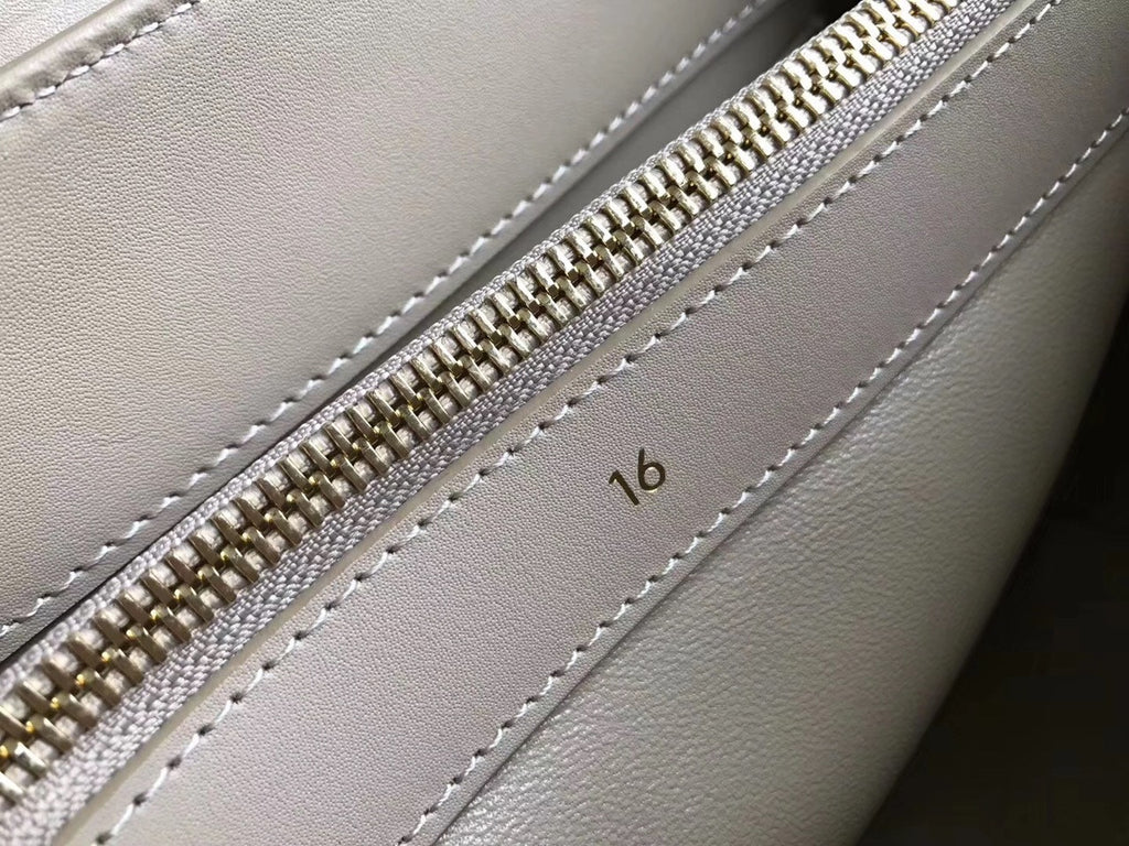Celine  MEDIUM 16 BAG IN SATINATED CALFSKIN BLACK  NUDE
