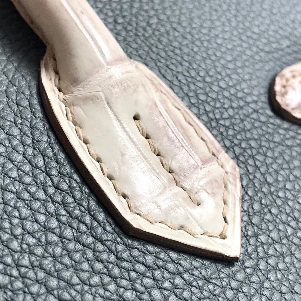 Hermès Himalaya Crocodile/Vert Amande Togo Birkin Touch 25cm Gold Hardware