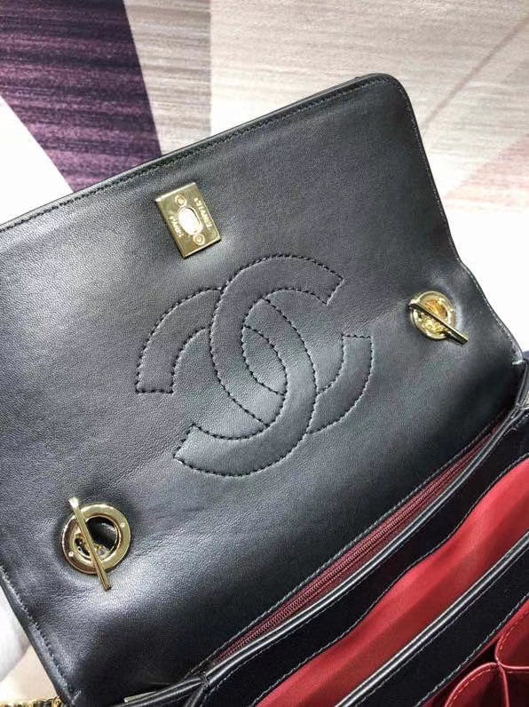 Chanel Small Flap Bag With Top Handle A92236 Black
