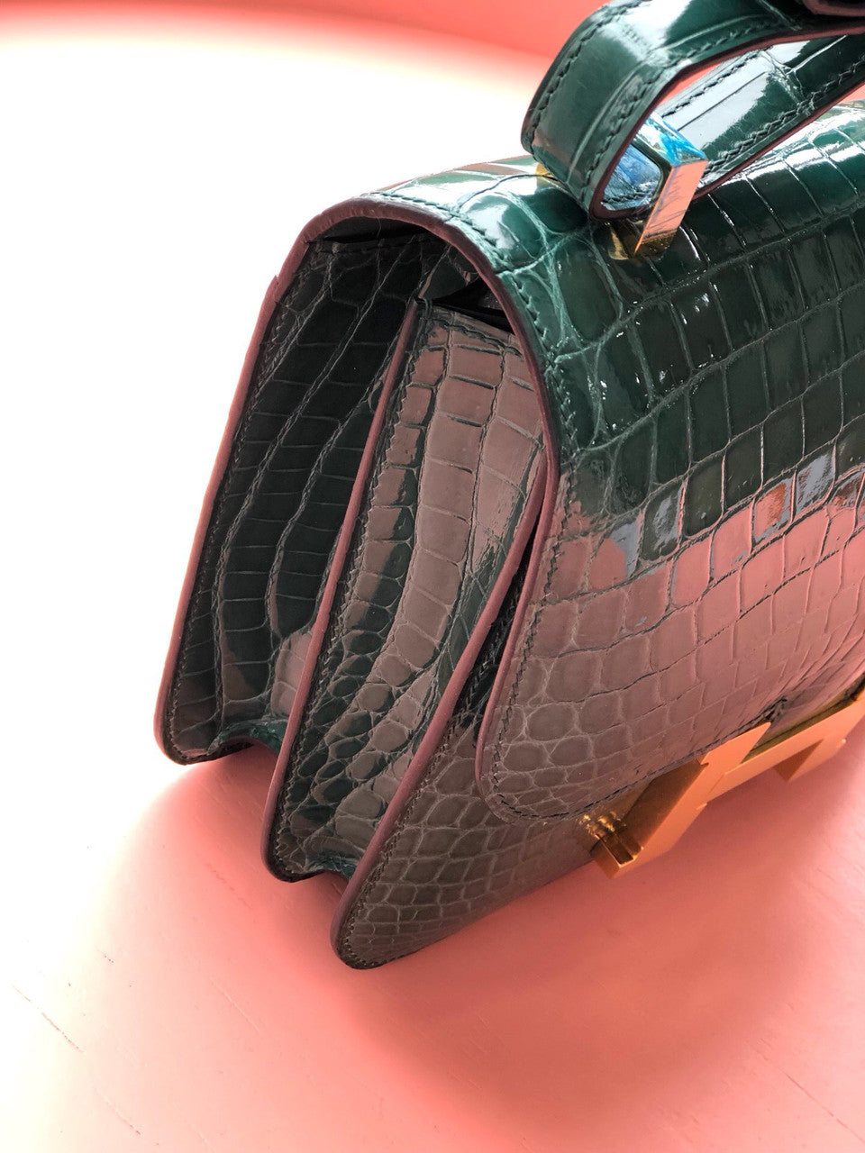 Hermes 6Q VERT EMERAUDE Constance 23 Alligator