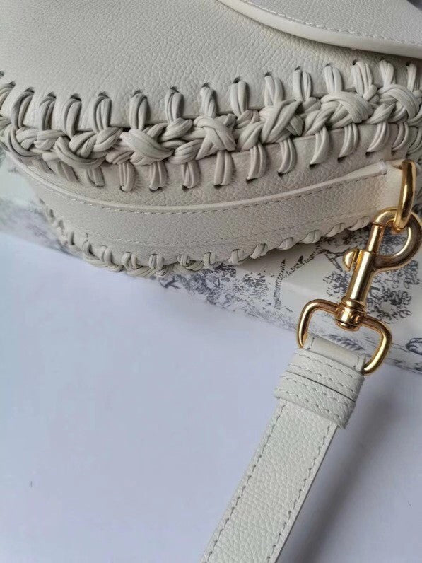 Christian Dior MEDIUM DIOR BOBBY BAG Latte Grained Calfskin with Whipstitched Seams