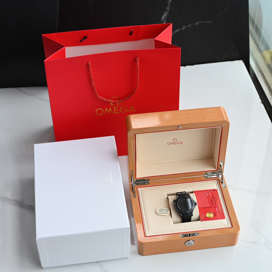 Omega Seamaster 300M Black Ceramic 43.5mm Watch Full Set
