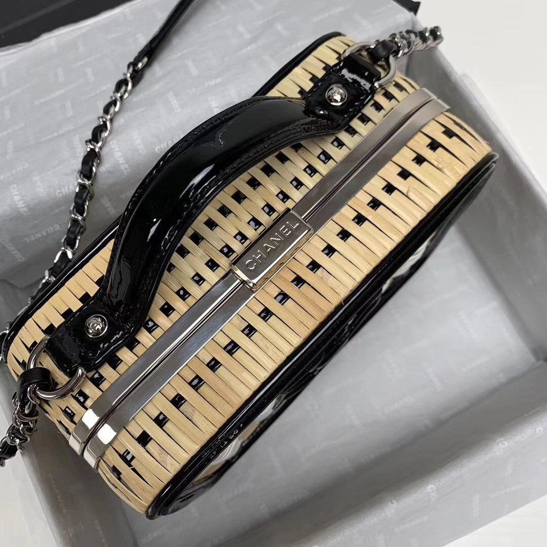 Chanel  Rattan Vanity Case