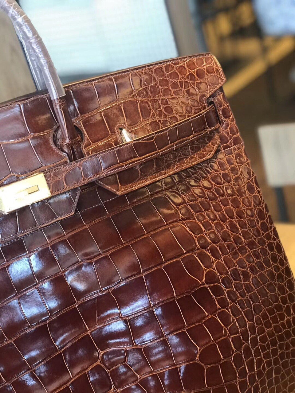 Hermes Birkin 50 HAC Alligator Gold Hardware