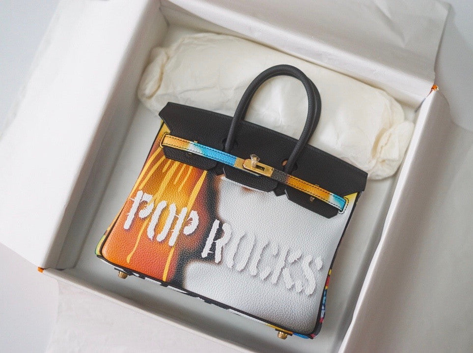 Hermes "POP ROCK" Birkin 25 cm Black Togo Gold Hardware