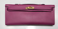 HERMES KELLY CUT CLUTCH BAG TOSCA EPSOM GOLD HARDWARE