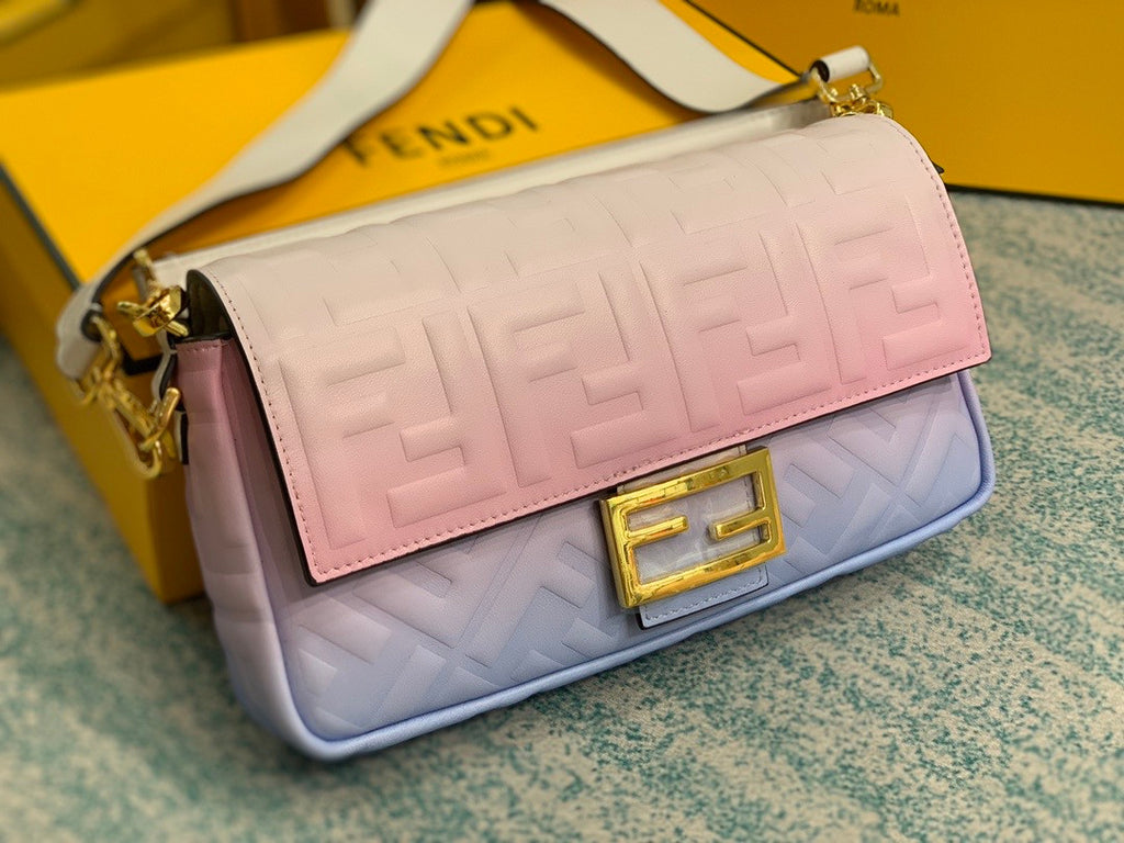 Fendi BAGUETTE Graduated color nappa leather bag