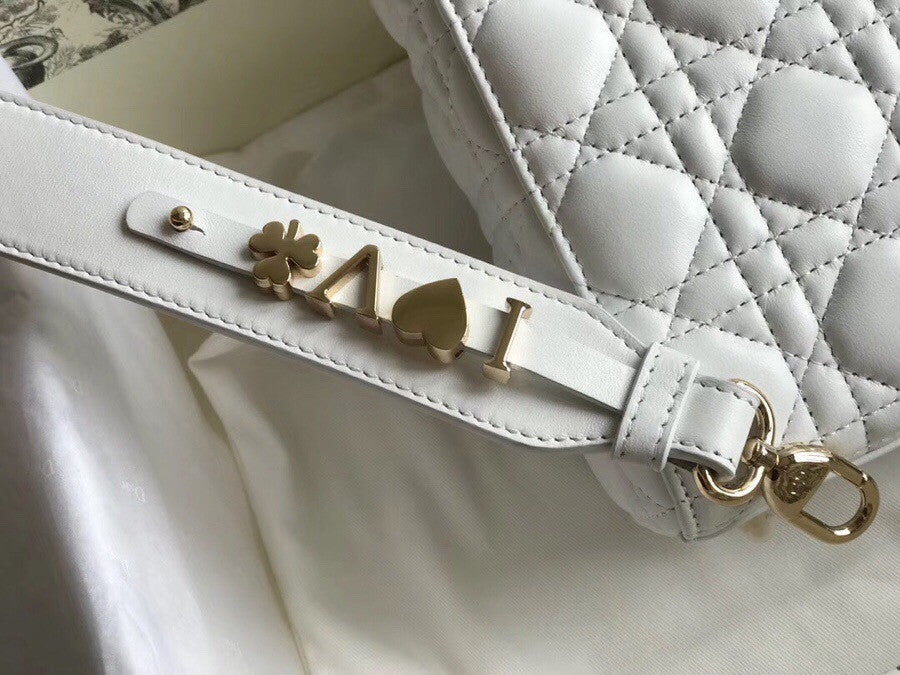Christian Dior MY ABCDIOR LAMBSKIN BAG White