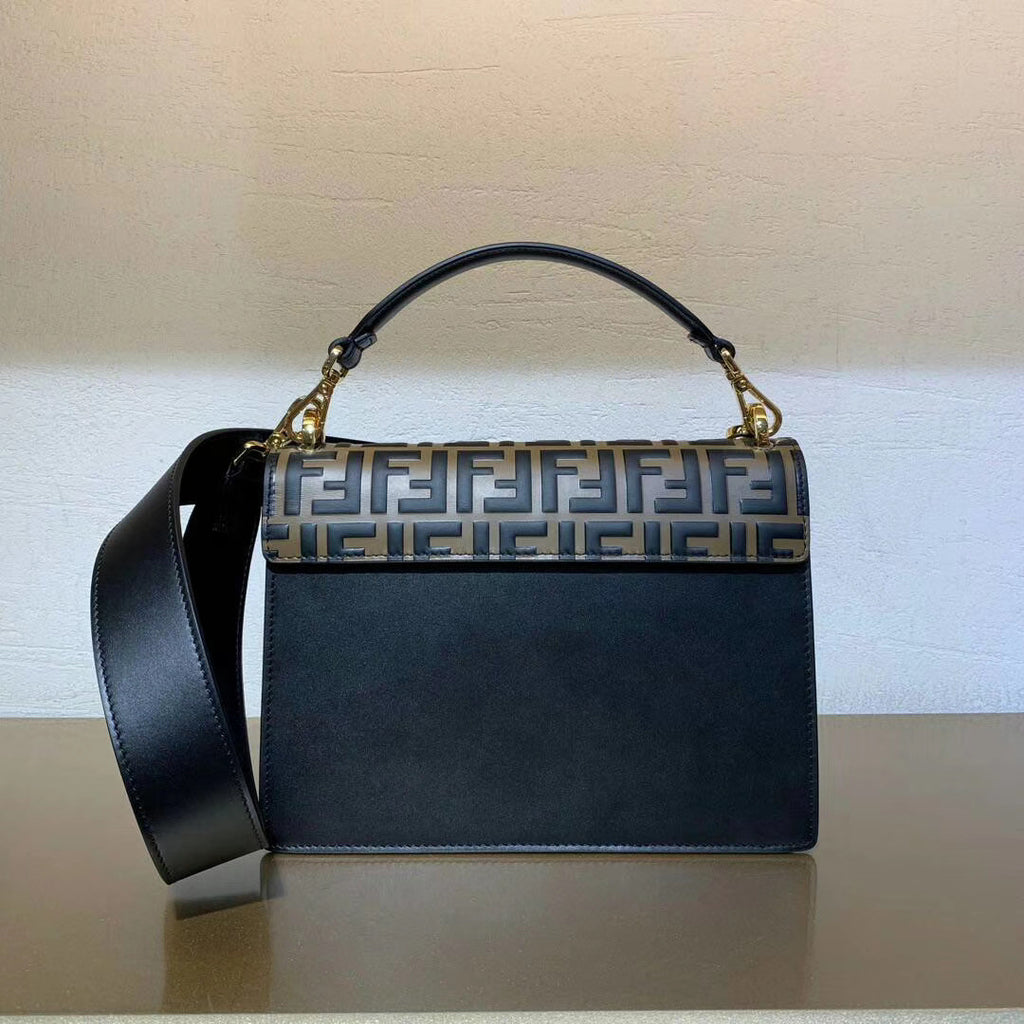Fendi KAN U Black leather bag