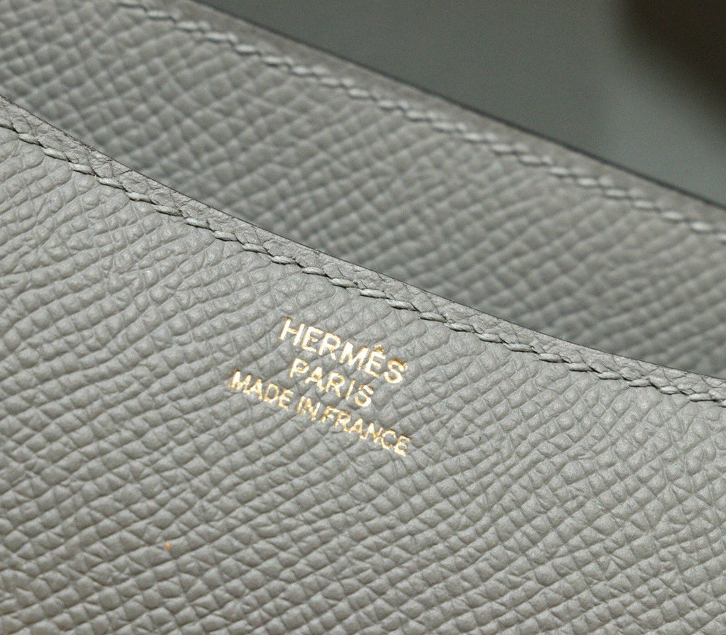 Hermes 63 Vert Amande Constance Epsom leather 18cm Gold Hardware