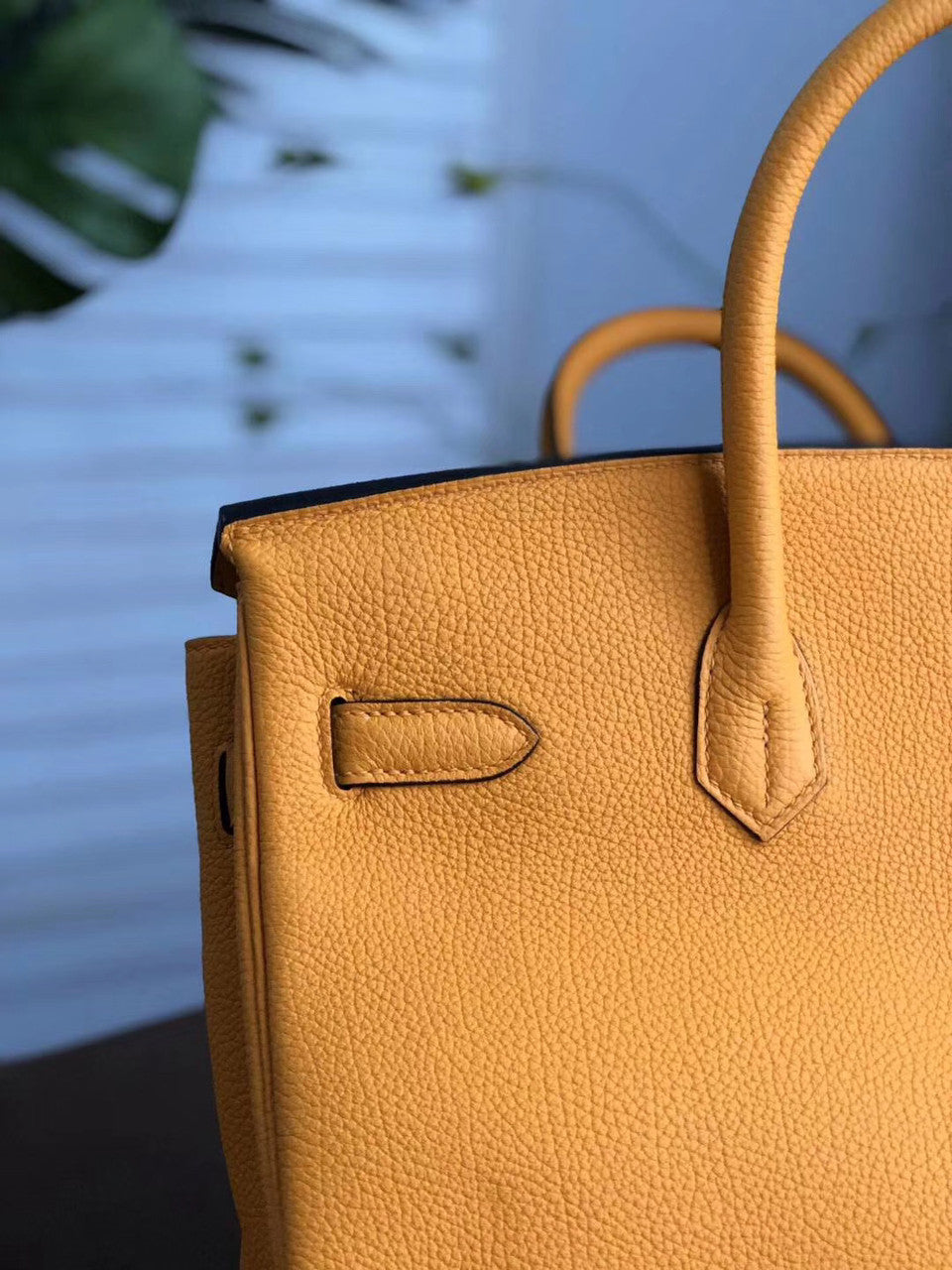 HERMÈS  LIMITED EDITION OFFICIER BIRKIN 35 JAUNE D’OR TOGO HANDBAG