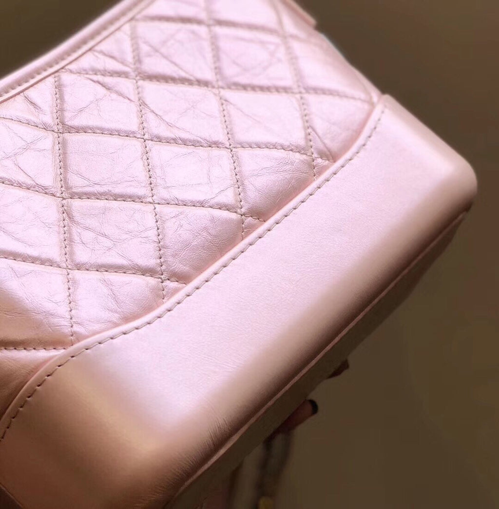 CHANEL'S Iridescent GABRIELLE Small Hobo Bag Pink