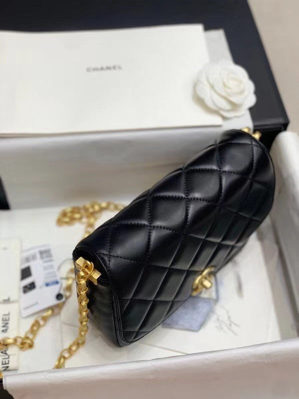 Chanel Flap Bag AS2222 with Gold Coin Charms