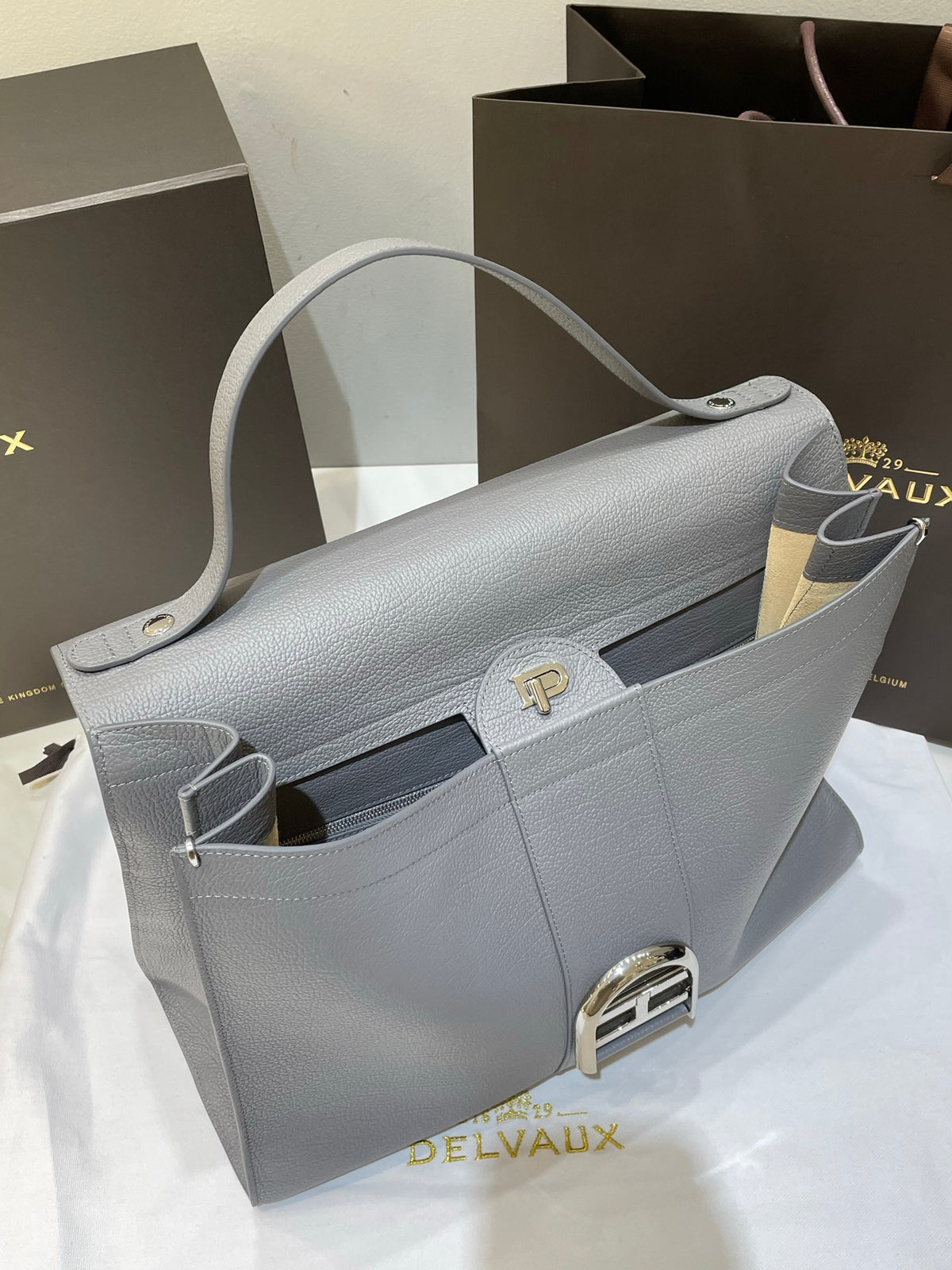 Delvaux Brillant Tempo Large Gray