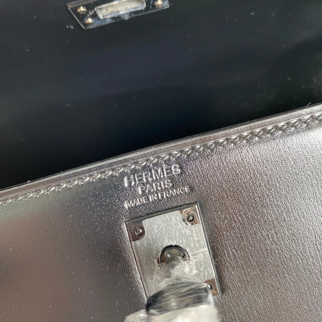 Hermès So Black Kelly 25 Box Leather Palladium Hardware