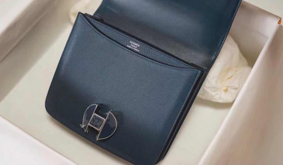 Hermes 2002 Bag  Blue Colvert
