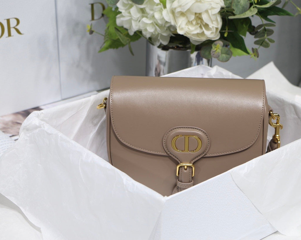 Christian Dior MEDIUM DIOR BOBBY BAG Warm Taupe Grained Calfskin