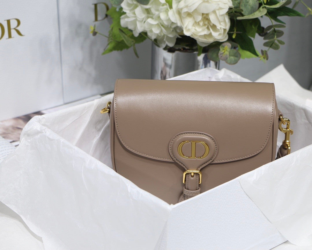 Christian Dior MEDIUM DIOR BOBBY BAG Warm Taupe Grained Calfskin
