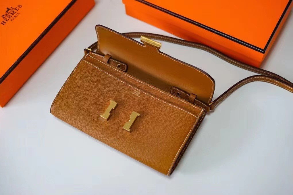 Hermes  Gold Constance Long To Go wallet Epsom Leather Gold Hardware