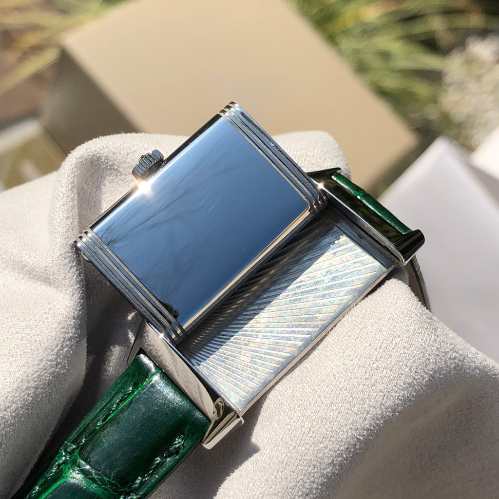 JAEGER-LECOULTRE REVERSO ONE Green Enamel & Diamonds | 18k Rose Gold | "Precious Flowers" Edition