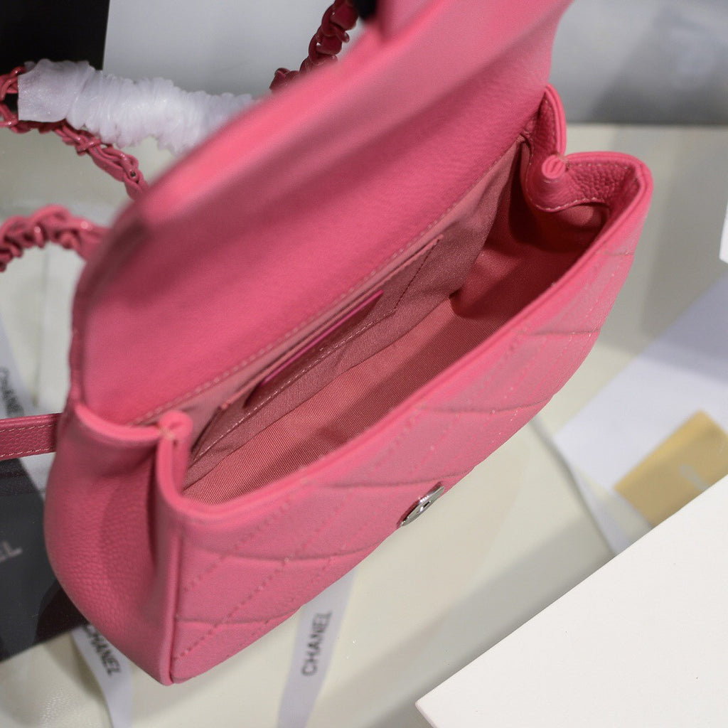 Chanel Flap Bag With Lacquered Metal
