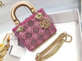 Christian Dior Limited Edition Small Pink Lady Dior bag with crystal and embroidered beads