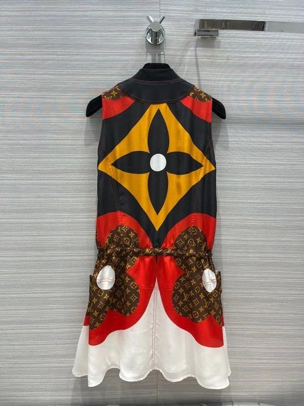 Louis Vuitton 1A8LXX  GAME ON MACRO MONOGRAM FLOWER STATEMENT SHORT JUMPSUIT