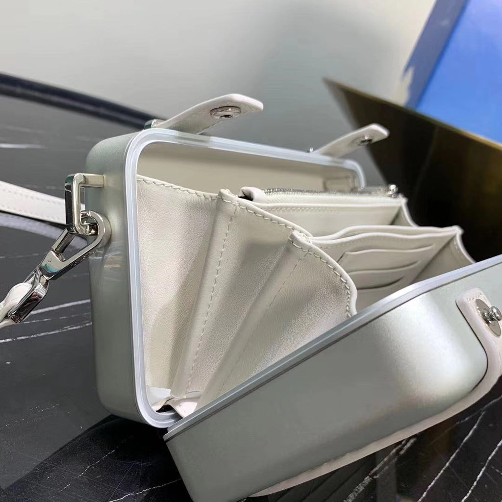 Christian Dior Gray DIOR AND RIMOWA PERSONAL CLUTCH IN ALUMINUM AND GRAINED CALFSKIN