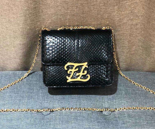 Fendi KARLIGRAPHY Black elaphe bag