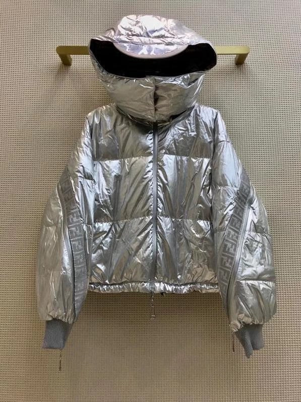 Fendi Doble-Sided JACKET Black nylon down jacket
