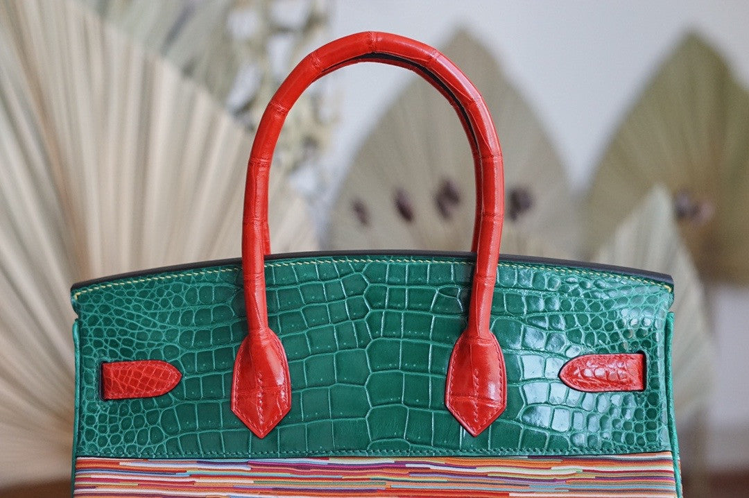 Hermes Niloticus Crocodile  Vibrato Leather BIRKIN 25CM Multiple color I