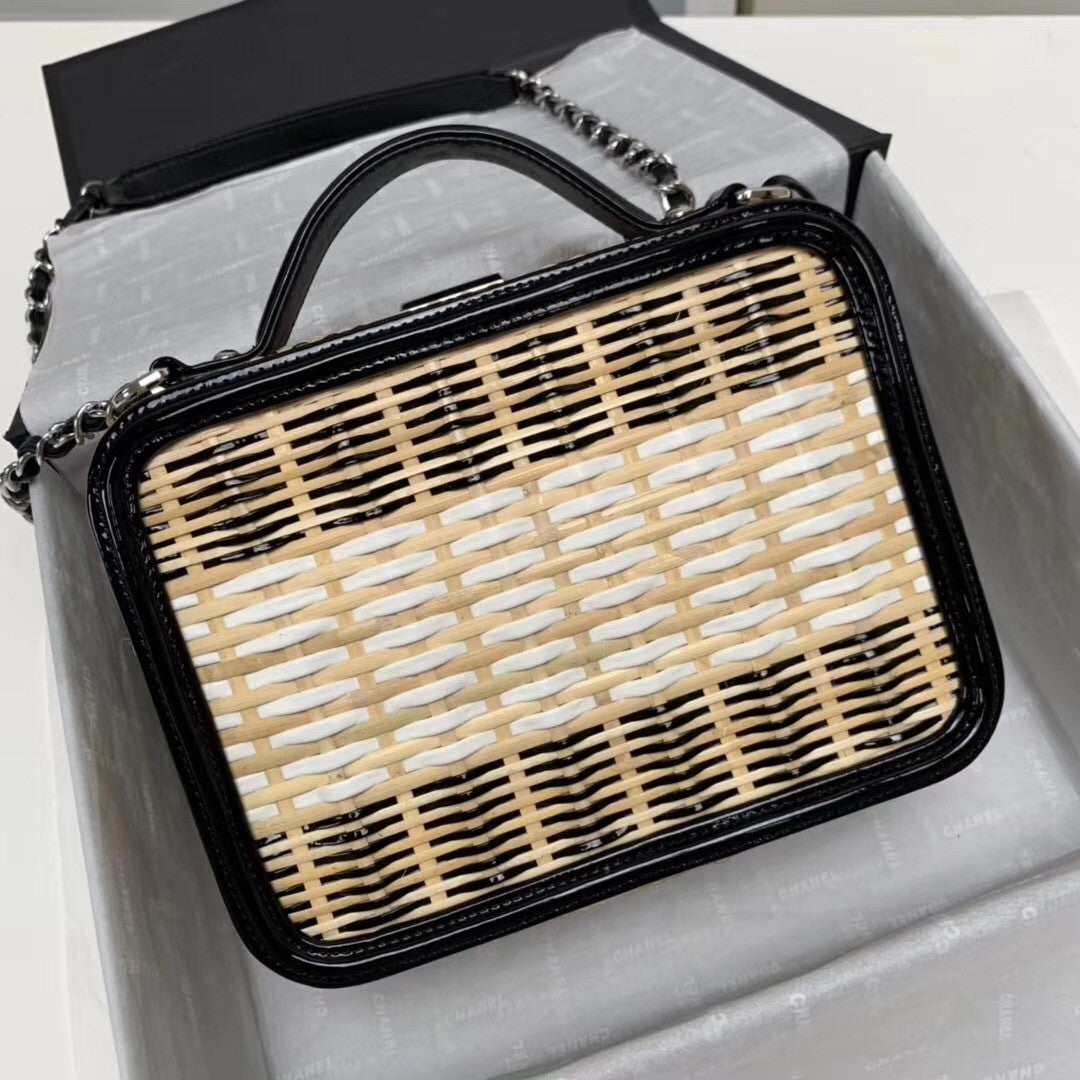 Chanel  Rattan Vanity Case