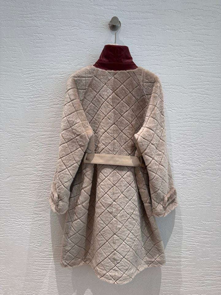 Chanel Shearling Coat with Diamond Quilting, Leather Belt and CC Logo — Fall/Winter 2026-2027 Chanel