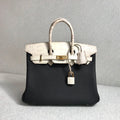 Hermès Special Order Himalaya Crocodile/Togo Birkin Touch 25cm Gold Hardware