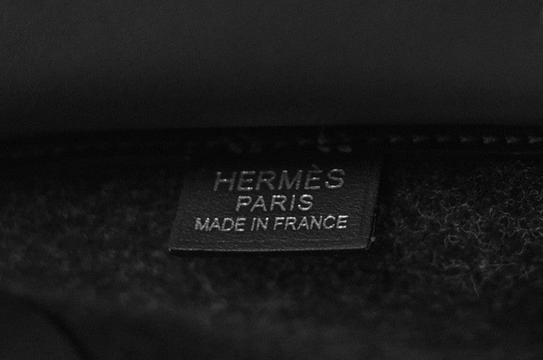 HERMÈS LIMITED EDITION BLACKSWIFT LEATHER & WOOL FELT BIRKIN 35 WITH PHW