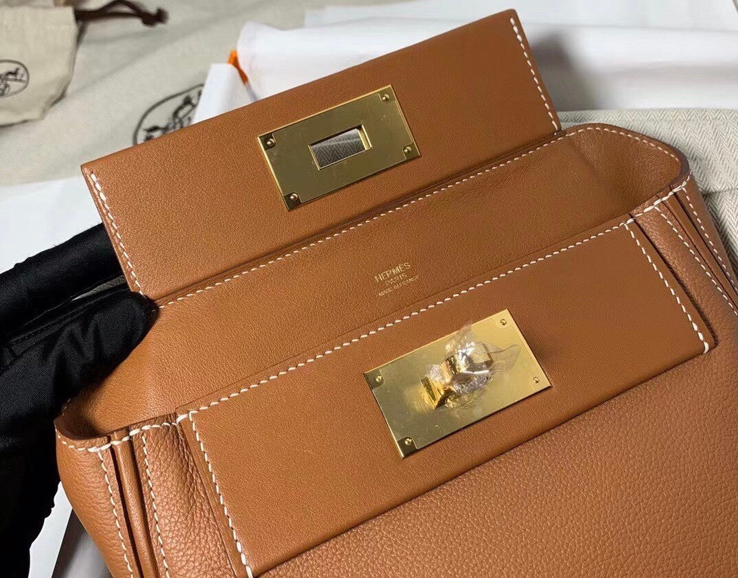 Hermès Mini 24/24 – 21 Bag Gold Evercolor/Swift leather