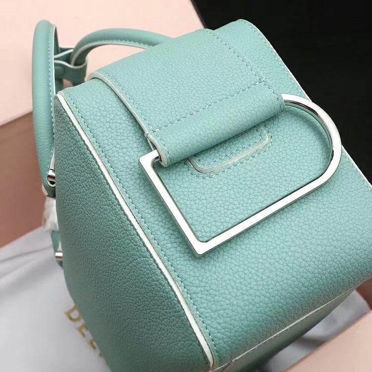 DELVAUX Cool Box Leather Satchel Green
