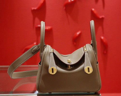 Hermes Mini Lindy 20cm Bag Etopue Togo Leather Gold Hardware