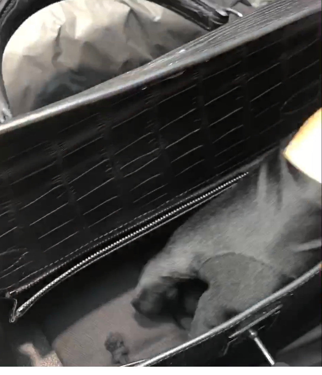 Hermes SAC KELLY SO BLACK RETOURNÉ 35 EN ALLIGATOR NOIR, GARNITURE EN MÉTAL PLAQUÉ NOIR, ÉDITION LIMITÉE