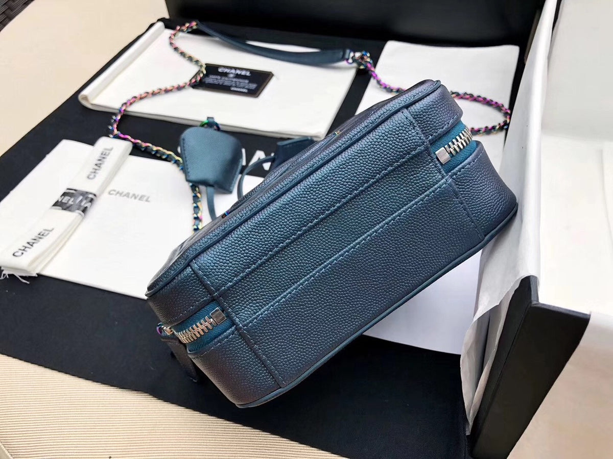Chanel Medium Vanity Case With Iridescent Metal A93343