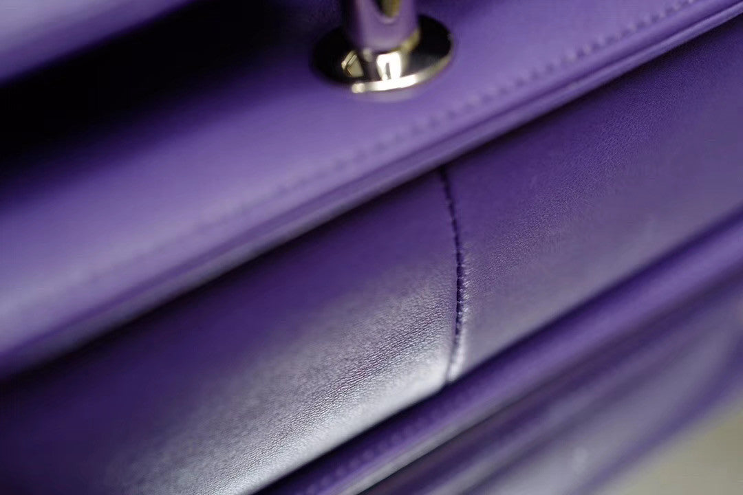 Chanel Purple Medium Chevron Boy Bag