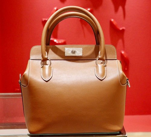 Hermes 26cm Toolbox Bag Gold Swift Calf Leather