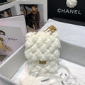 Chanel Shearling Lambskin Mini 2.55 Handbag White
