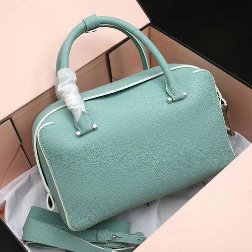 DELVAUX Cool Box Leather Satchel Green