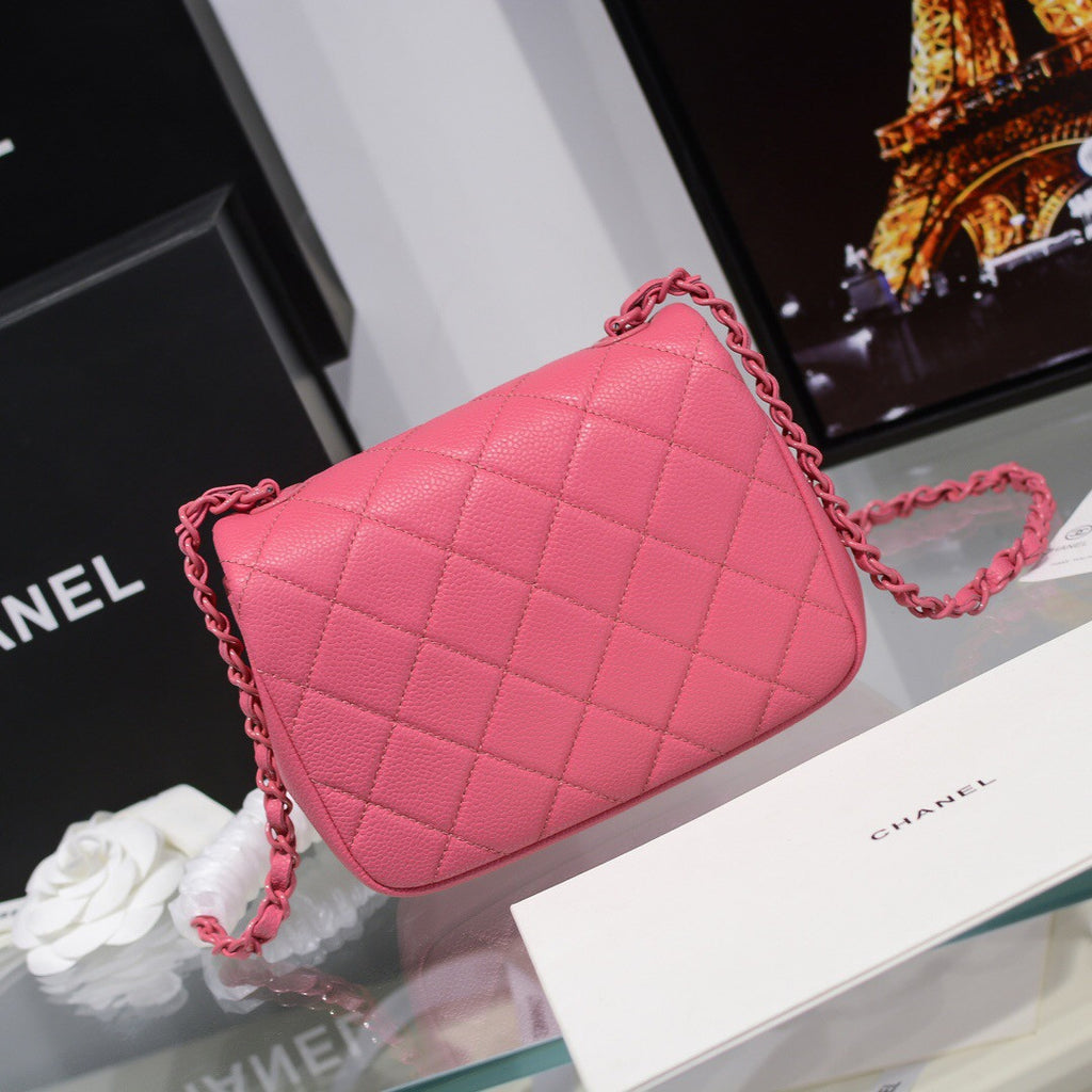 Chanel Flap Bag With Lacquered Metal