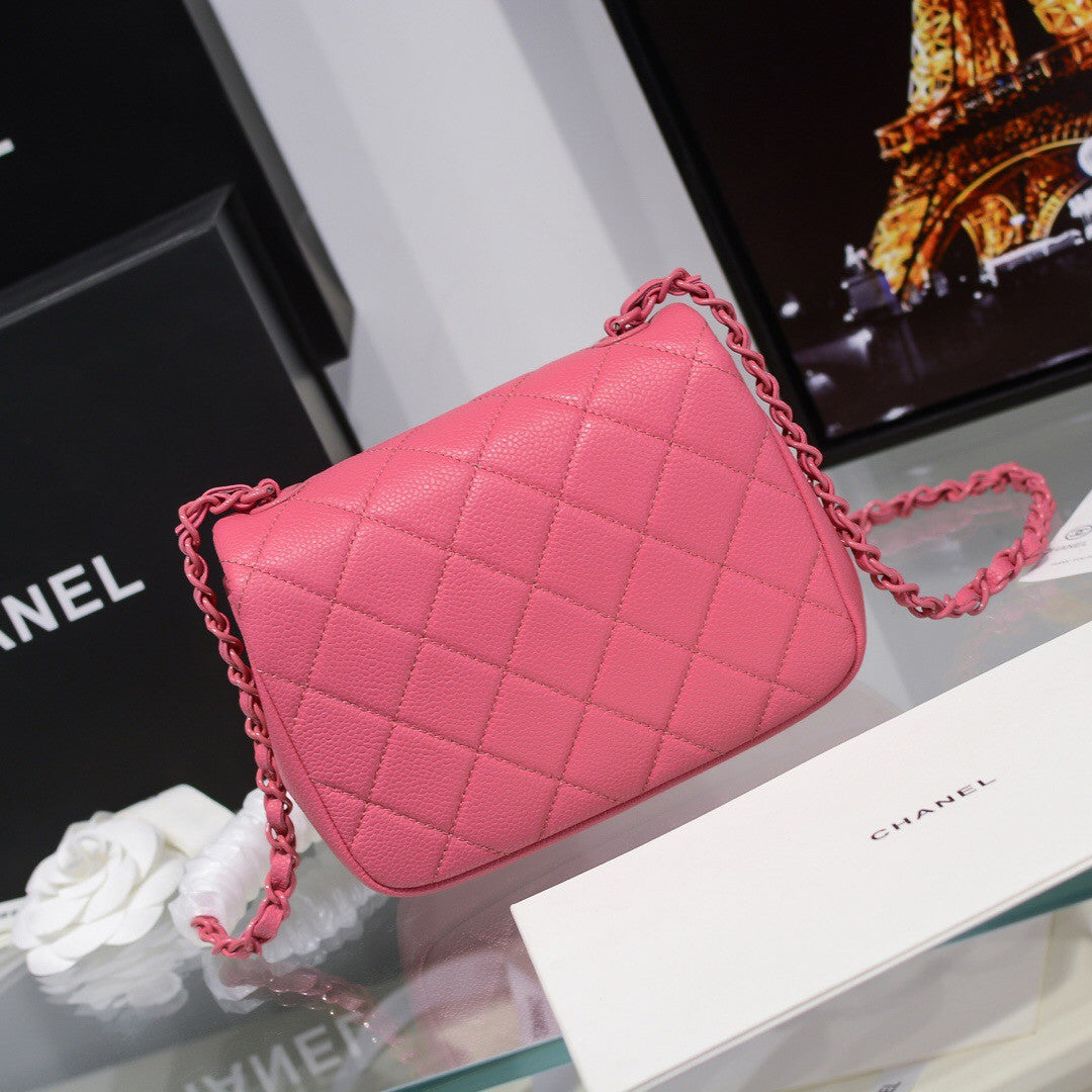 Chanel Flap Bag With Lacquered Metal