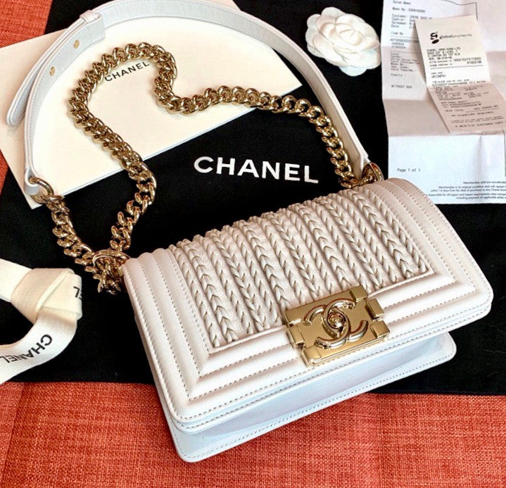 Chanel Small BOY CHANEL Handbag with Embroidered Calfskin