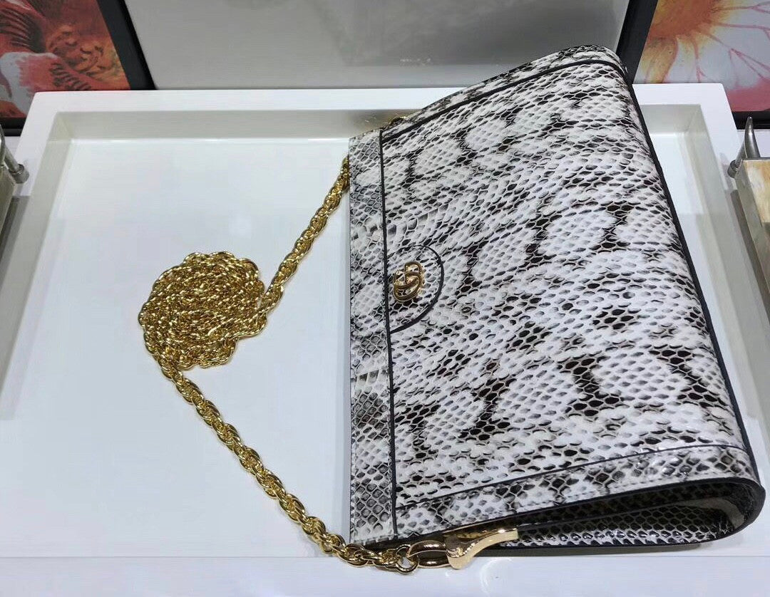 Gucci Ophidia small snakeskin shoulder bag Grey