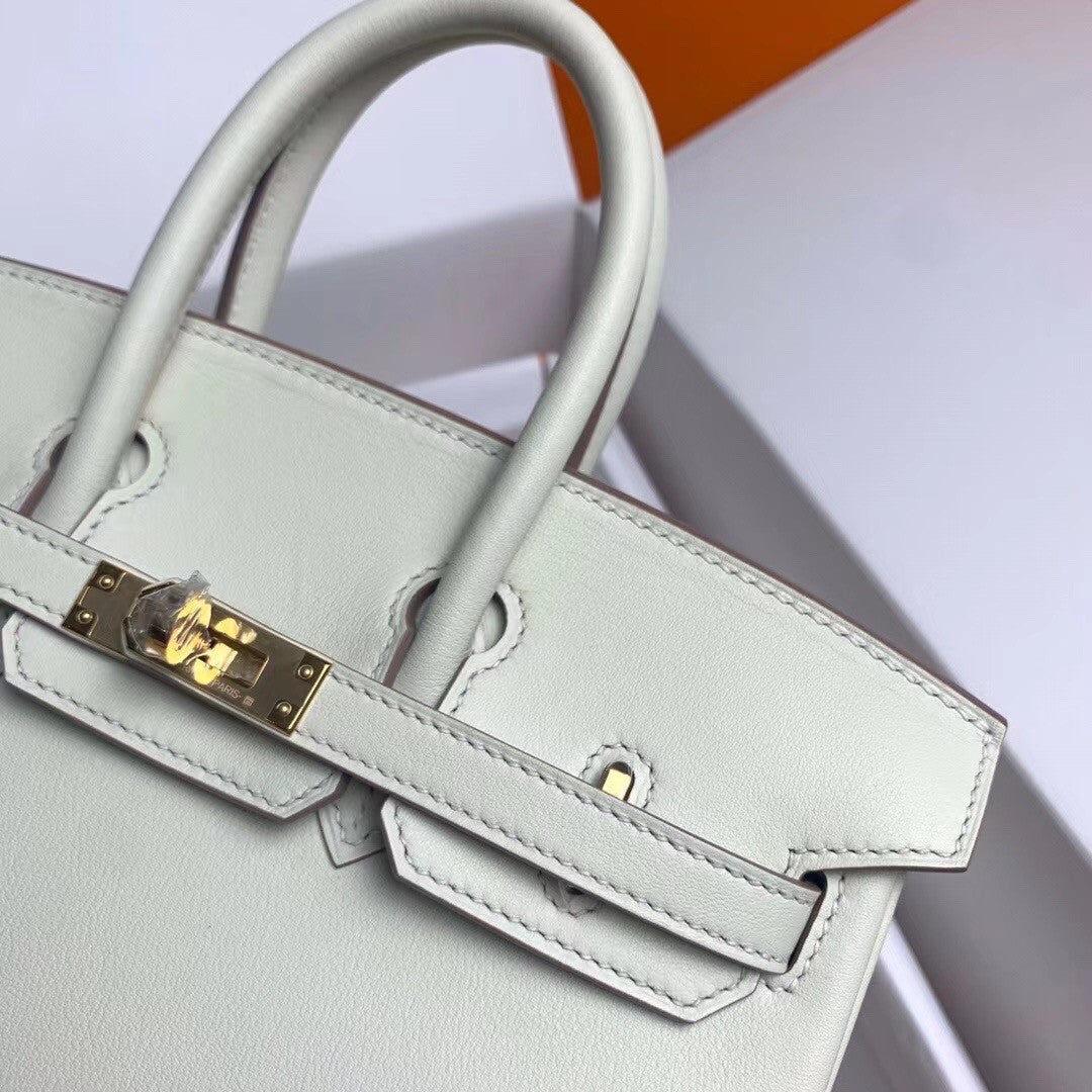Hermes C10 Craie Birkin 25 cm Swift Gold Hardware
