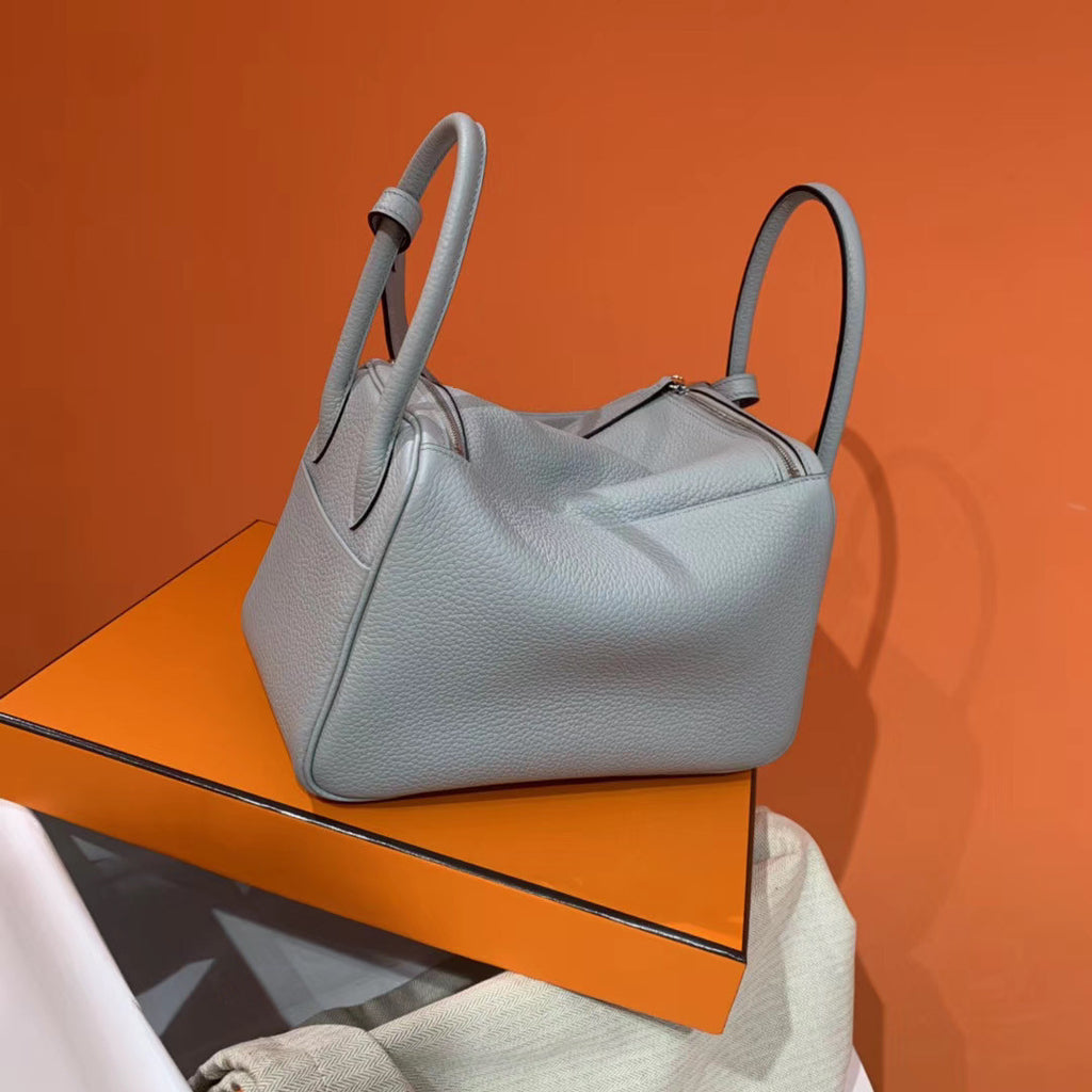 Hermes 8U Bleu Glacier  Lindy 26 Togo Palladium Hardware